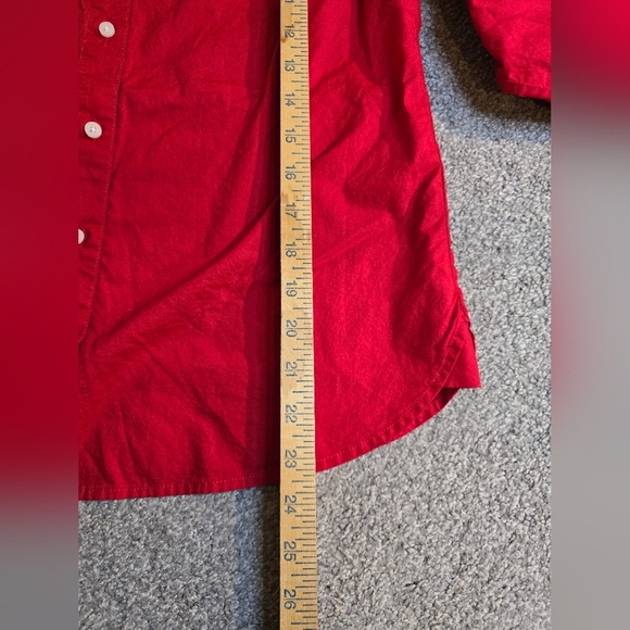 Tommy Hilfiger Love You More Sparkle Heart Small Button-down Red Preppy - Picture 4 of 8